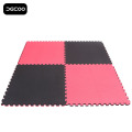 Rojo negro Color Five Strips Grappling EVA Tatami Puzzle Mat